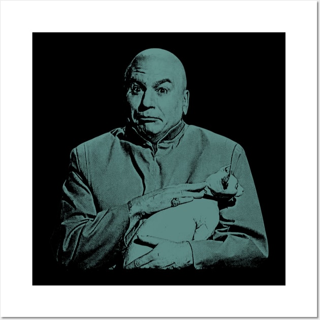 Dr Evil With Cat // 90s Aesthetic Design Wall Art by Knockbackhaunt